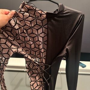 Geometric Black and Pink Jumpsuit